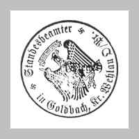 022-0566 Stempelabdruck Standesbeamter in Goldbach, Kr. Wehlau.jpg